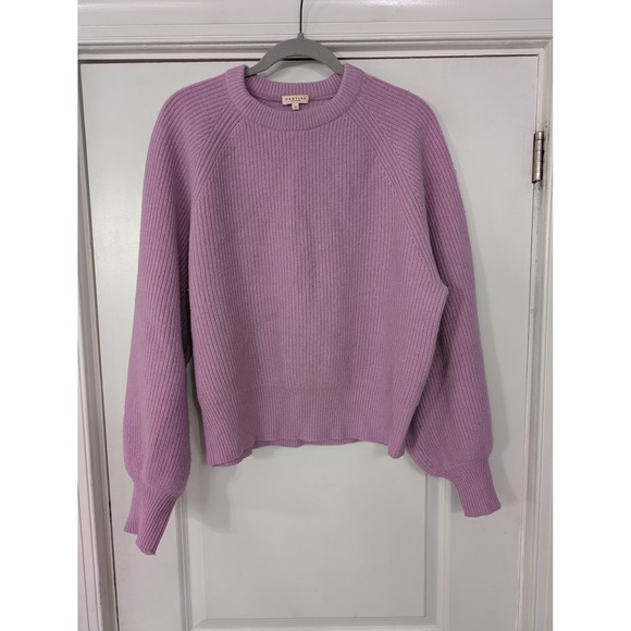 DEMYLEE New York Wool Knit Sweater Medium Lilac Purple raglan Sleeve Cozy - Picture 1 of 6